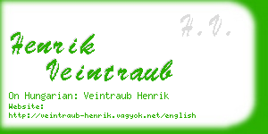 henrik veintraub business card